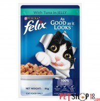 Purina Felix Cat Treats Tuna In Jelly 85 Gm